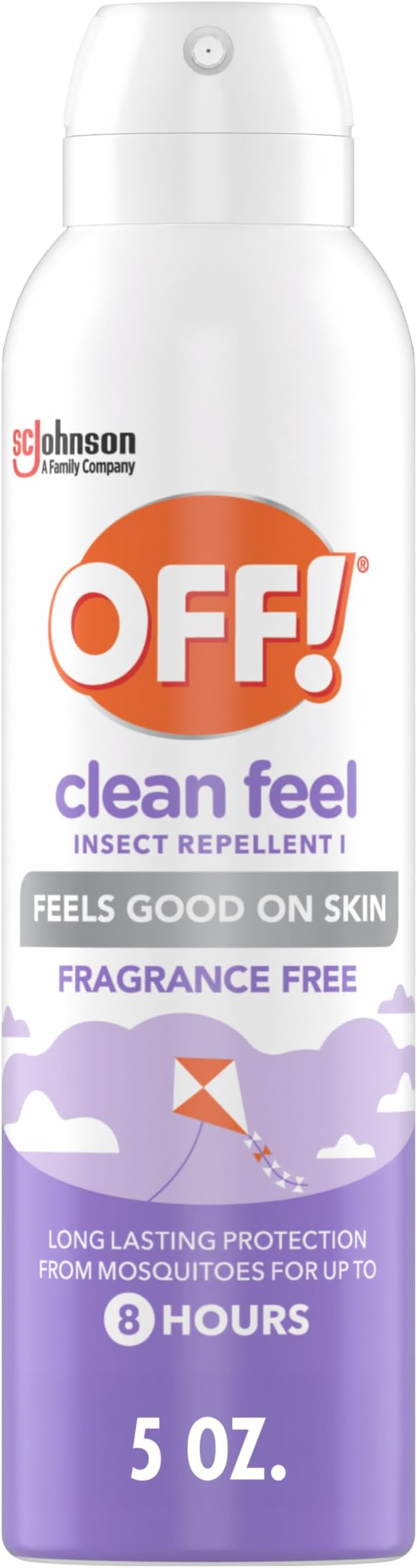 OFF! Clean Feel Insect Repellent Aerosol with 20% Picaridin, Bug Spray with Long Lasting Protection from Mosquitoes, Feels...