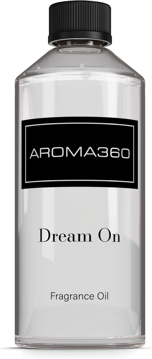 Aroma360 Dream On Fragrance Oil Blend - 500ML - Scented Aromatherapy Diffuser Oil with Serene White Tea, Healing Aloe Ver...