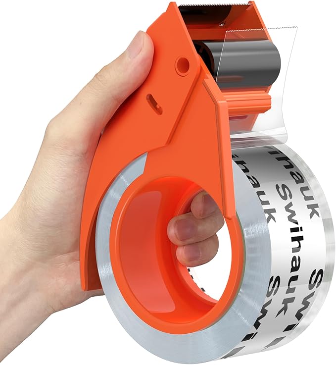 Swihauk 1.88 in x 66.6 YDs Heavy Duty Packing Tape with Dispenser, Strong & Durable Shipping Tape, Packaging Tape, Clear P...