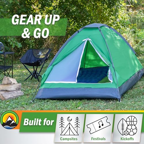 2 Person Camping Tent with Rain Fly and Carrying Bag – Lightweight Outdoor Pop Up Tents for Camping Essentials, Music Fest...