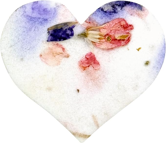 Seed Bloom 50pcs Small Pink & Purple Heart Seed Paper – Writable & Plantable Wildflower, Mom's Gift for Mother’s Day, Use ...