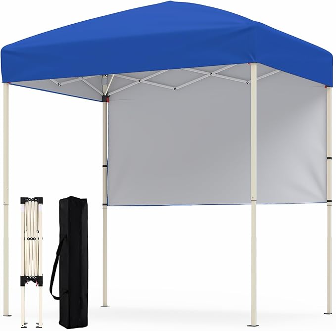 Tangkula 6x4 Ft Pop Up Canopy, UPF 50+ Instant Setup Canopy Tent with Sidewall, 4 Stakes, Portable Outdoor Canopy with Car...