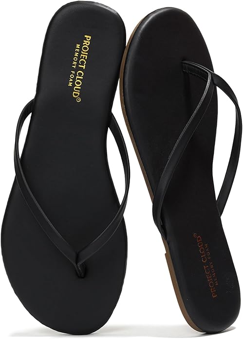 Project Cloud Flip Flops for Women Footwear- Lightweight and Memory Foam Insole Sandals for Women 2026 - Durable Non-Slip ...