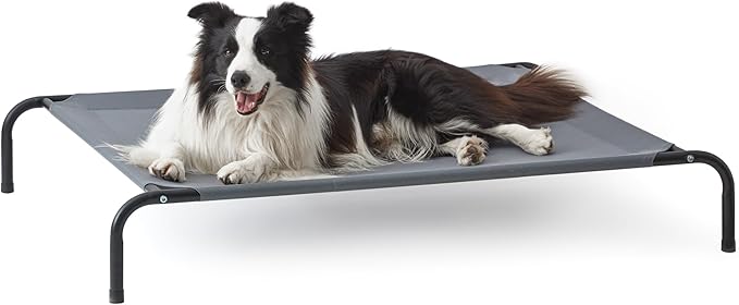 Love's cabin Elevated Cooling Dog Bed for Large Dogs, Portable Indoor & Outdoor Raised Pet Dog Cat Cot, Durable Summer Fra...