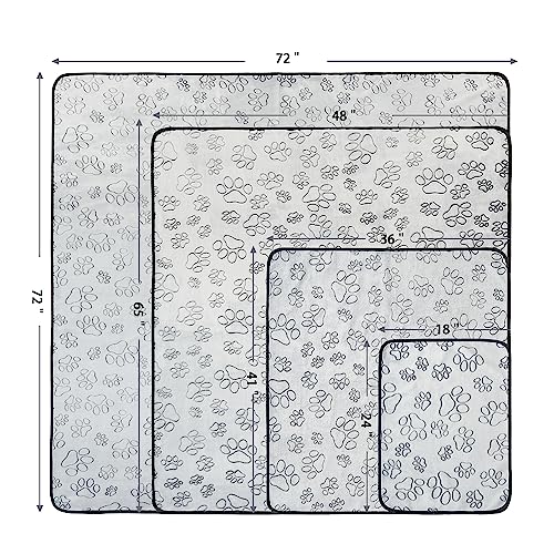 Qeils Reusable Puppy Pads, 2 Pack Washable Pee Pads for Dogs, Waterproof Non Slip Wee Wee pad, Absorbent and Leakproof Tra...