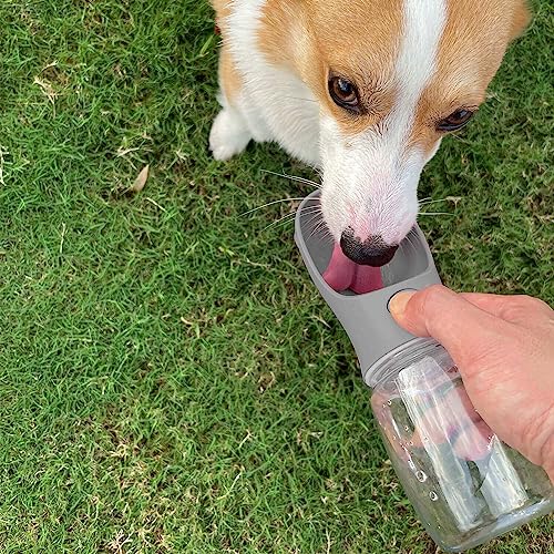 WePet Portable Dog Water Bottle with Food Container, 19 OZ + 6 OZ, Leak Proof Puppy Water Dispenser with Drinking Feeder f...