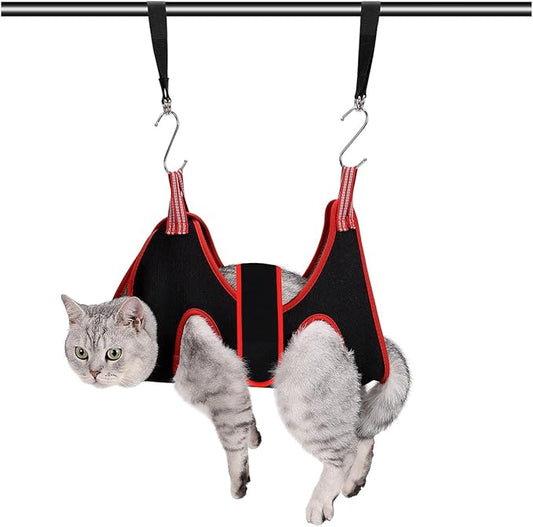 ATO-DJCX Cat Grooming Hammock Harness for Small Dogs,Pet Hammock Restraint Bag,Dog Grooming Sling for Trimming Nail and Ea...