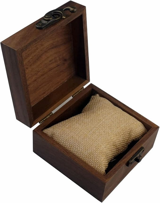 LONMAIX Walnut Wood Box for Crafts, Jewelry Box and watch box Wooden Keepsake Box Gift (Walnut)