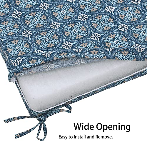 Magpie Fabrics Patio Bench Cushion Cover 45x18x3 Inch, NO Insert! Water&Fade Resistant Outdoor Loveseat Replacement Cover ...