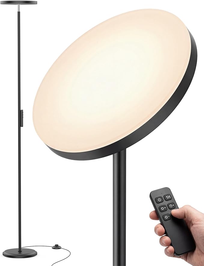 Natapai Floor Lamps for Living Room, 69" Tall LED Lamp, 2800LM Standing Lamp Remote & Foot Switch with 1H Timer, 2700-6500...