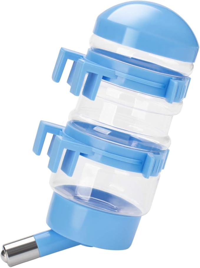 No Drip Dog Kennel Water Bottle Dispenser for Crate, 400ml Dripless Pet Drinking Fountains Kettle with Automatically Feedi...