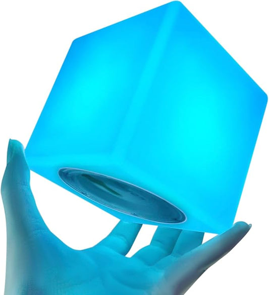 LOFTEK 4-inch LED Cube Lights: RGB 16 Colors Tesseract Cube, Cosmic LED Mood Lamp with Remote Control, IP65 Waterproof Rec...