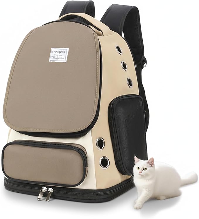 GixDix Cat Backpack Carrier, TSA Airline Approved Pet Travel Bag for Small Medium Dogs, Ventilated Hiking Camping Backpack...