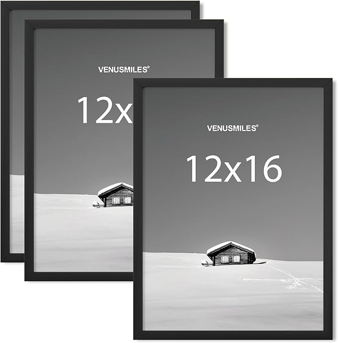 Venusmiles 12x16 Picture Frame, Display 12x16 Photo Frames - High Definition Plexiglass - Vertical and Horizontal Display...