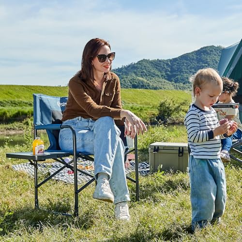 Portal Directors Chair Camping Chairs for Adults with Side Table Folding Lawn Chairs for Adults, Directors Chairs Foldable...