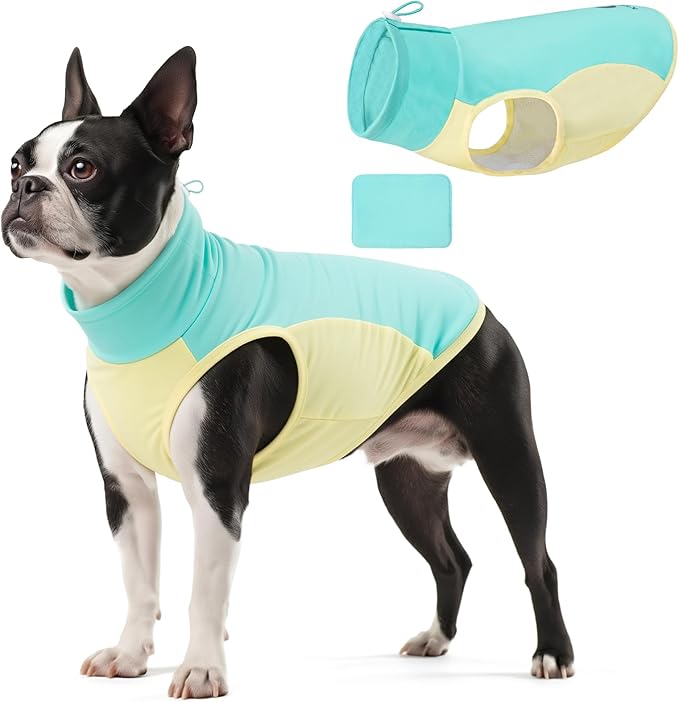 KYEESE Dog Cooling Vest, Breathable Dog T Shirt for Small Dogs Boy, Soft Sun Protection Reflective Tank Top with Cooling I...