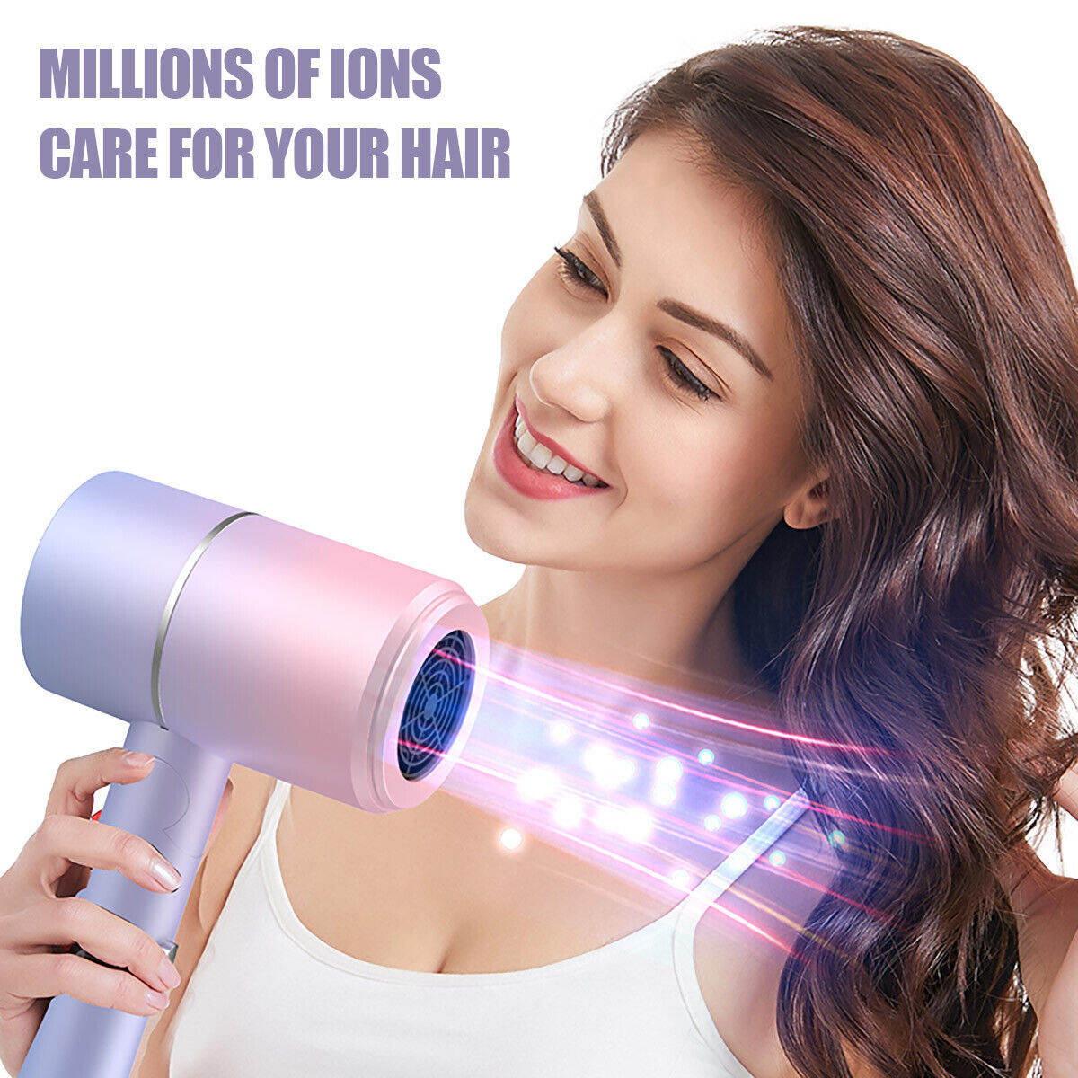 Hair Dryer Professional Household Electric Negative Ionic Hairdryer Foldable