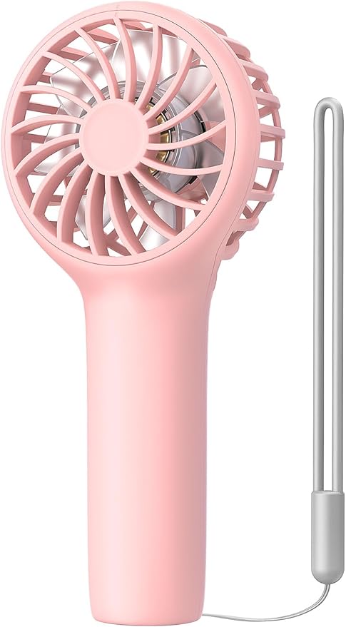 EasyAcc Mini Portable Fan Handheld, Lash Fan [12H Max Cooling Time] 3 Speed USB C Rechargeable Battery Pocket Personal Mak...