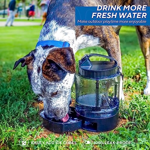 lesotc Portable Dog Travel Water Bottle, 77oz Large Travel Water Bowl for Dogs Camping Hiking Beach Hunting Essentials, Bi...