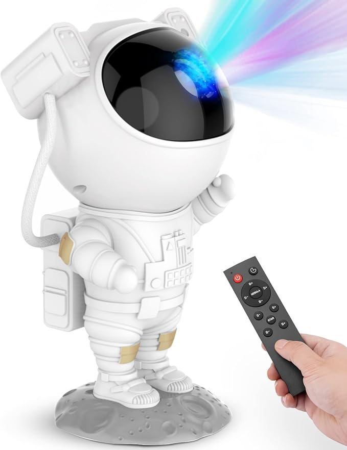 Star Projector Galaxy Night Light - Astronaut Space Projector, Starry Nebula Ceiling LED Lamp with Timer and Remote, Kids ...