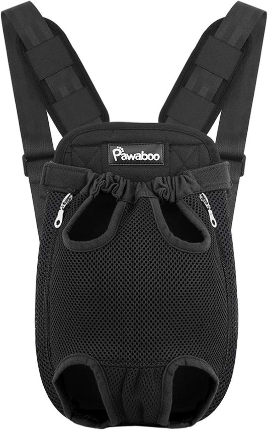 Pawaboo Pet Carrier Backpack, Adjustable Pet Front Cat Dog Carrier Backpack Travel Bag, Legs Out, Easy-Fit for Traveling H...