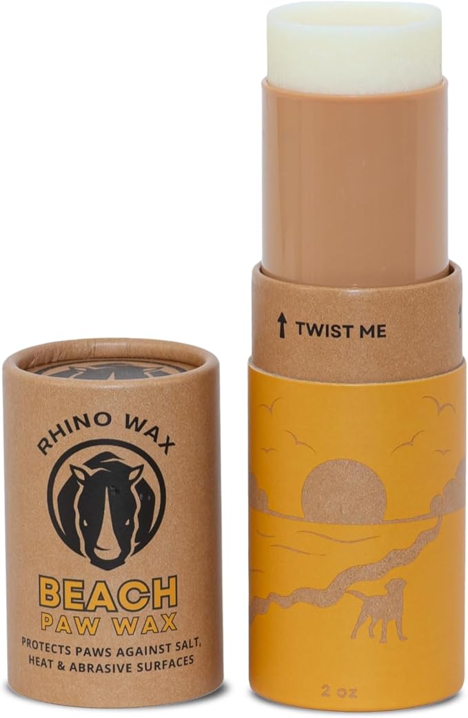 Rhino Wax - Dog Paw Beach Wax 2oz - Protects Against Sharp Rocks, Hot Sand, Glass, Coral, or Other Hazards at Beaches - Mo...