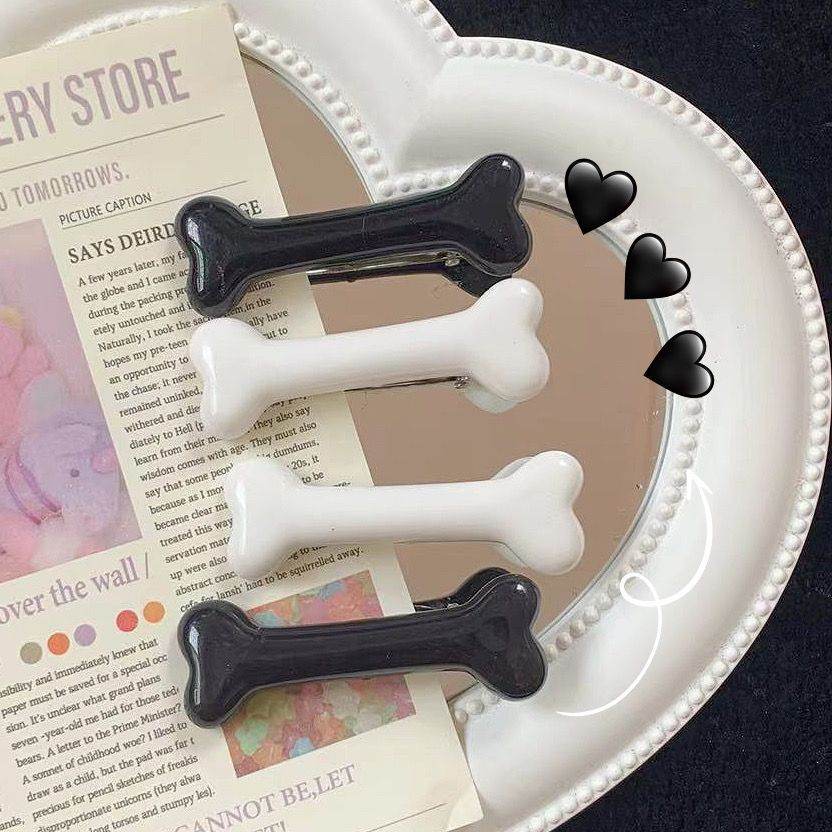 Funny Bone-shaped Hair Accessory Side Clip, Cute Hairpin