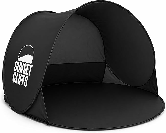 Sunset Cliffs Pop Up Beach Tent – 1-2 Person Portable Sun Shelter with UPF 50+ UV Protection – Lightweight Folding Shade C...