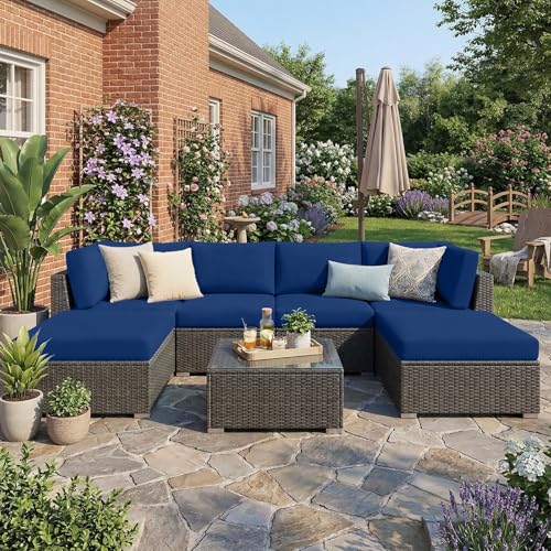 hyha Waterproof Outdoor Cushion Covers for Patio Furniture, Stretch Patio Chair Cushion Slipcovers, Coated UV Resistant Re...