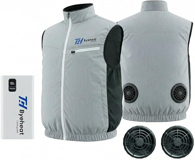 BYEHEAT - Cooling Vest with Dual Fans, All-Season Cooling Vest for Indoor & Outdoor Work, Warehouse Use