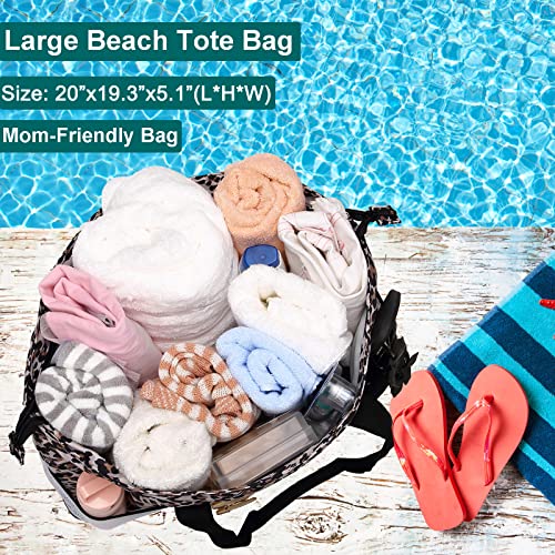 JIANYA Beach Bag Women Waterproof Sandproof Beach Tote Bags with Cooler Top Zipper Large Totes for Pool Travel Daily