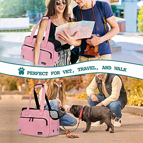 PetAmi Small Dog Purse Carrier, Soft-Sided Pet Carrier Bag with Pockets, Portable Puppy Cat Travel Handbag Tote, Airline A...
