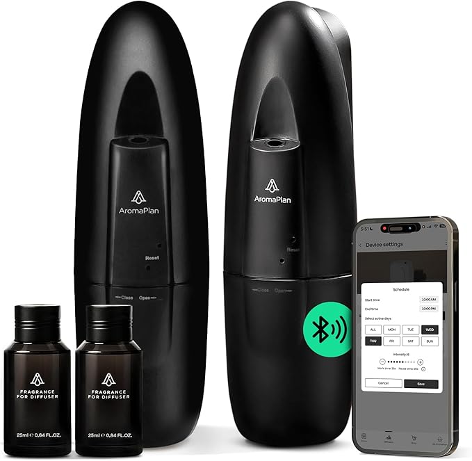 AromaPlan 5 Star Collection Plug in Waterless Diffuser (2 Devices +2 Scents Included)-Cold Air & Waterless Diffusers for H...
