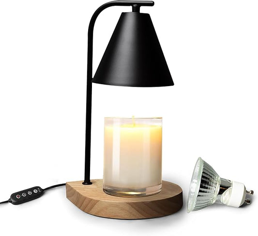 Candle Warmer Lamp with Timer Dimmer, 2H/4H/8H Timer, Birthday Gifts for Women Mom, House Warming Gifts New Home Decor, Bl...