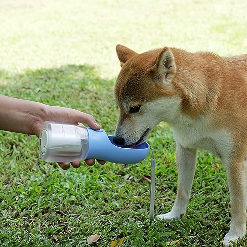 AVELORA Dog Water Bottle with Food Container, Portable Pet Dog Water Dispenser for Outdoor Walking,Hiking,Travel,Puppy Ess...