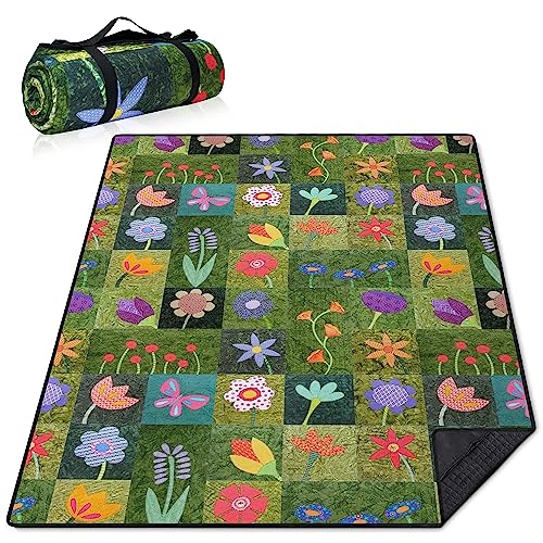 Supfitness Extra Large Picnic Blankets Waterproof Foldable (60 "x 80") Beach Blanket Waterproof Sandproof,3-Layer Thicking...