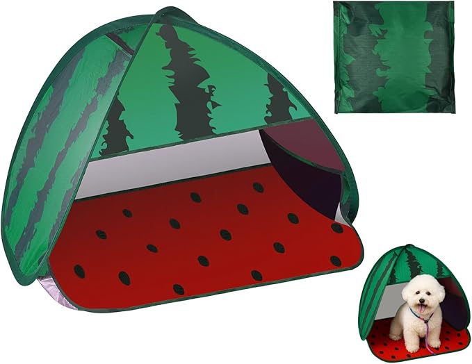 YCConcept Mini Tent for Pets Small Dog Tent for Beach Portable Pop Up Sun Shade Shelter with Phone Compartment for Puppy a...
