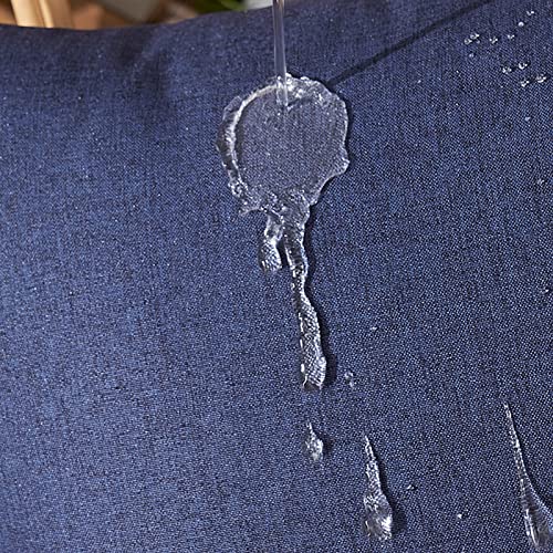 Woaboy Set of 2 Outdoor Waterproof Throw Pillow Covers Decorative Farmhouse Linen Pillowcases Solid Cushion Cases for Pati...