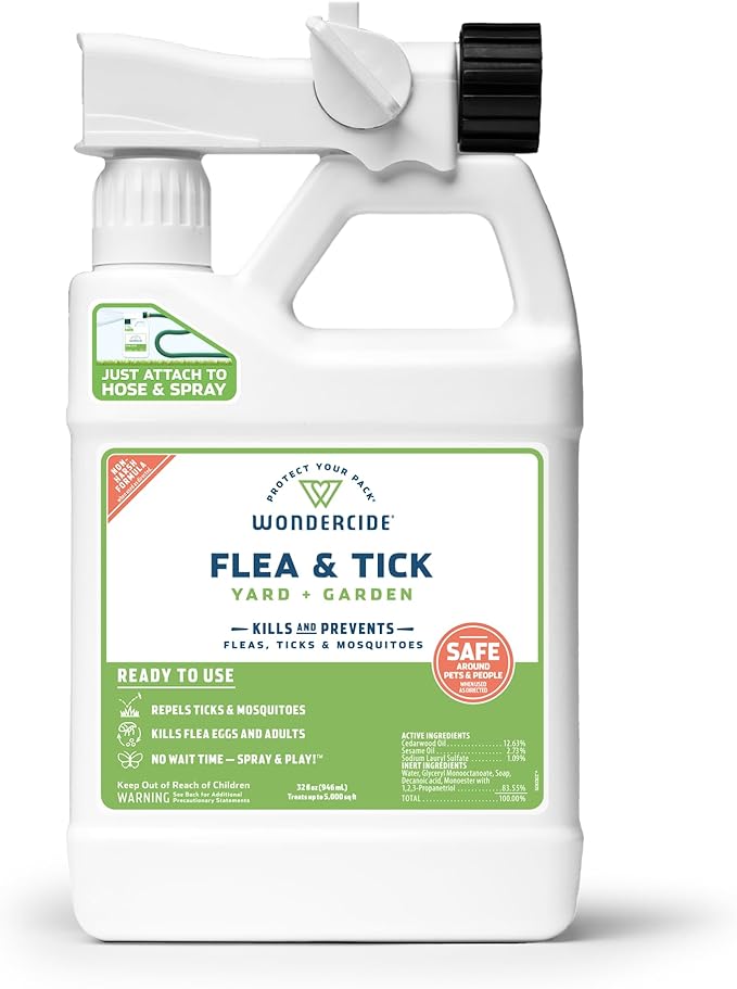 Wondercide - Ready to Use Flea, Tick, and Mosquito Yard Spray with Natural Essential Oils – Mosquito and Insect Killer, Tr...