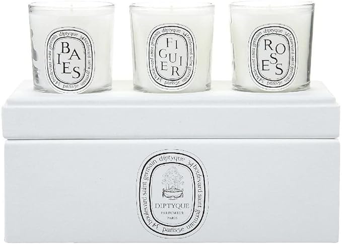 Diptyque Votive Candle Trio-Baies, Figuier, Roses-3 ct.
