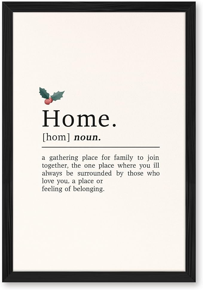Home Definition Canvas Print Art Print Minimalist Aesthetic Wall Art Cute Poster Pictures for Living Room Bedroom Home Dec...