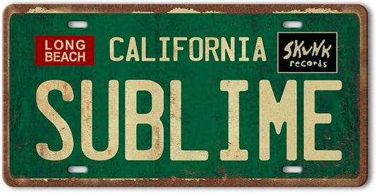 Vintage Metal Tin Sign Long Beach California Sublime Poster Grunge Hippie Room Decor Rock Band Posters Sublime Tapestry Fu...