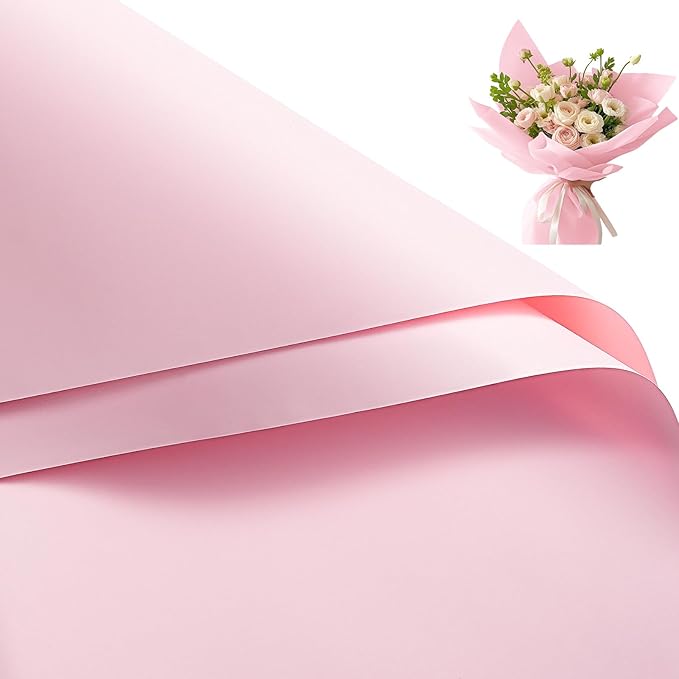 RUSPEPA 20 Sheets Flower Wrapping Paper, Waterproof Floral Bouquet Wrapping Paper, Florist Supplies Packaging for Birthda...
