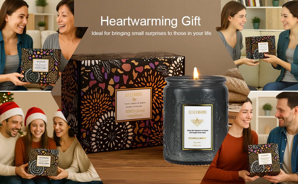 Scented Candles Set - 6 Pack Candles for Men Home Scented, 42 oz Soy Wax, 300 Hour Long Lasting Candle, Soy Candle Gifts S...