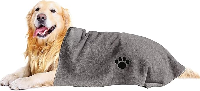 Puomue Microfiber Dog Towels for Drying Dogs, Super Absorbent and Soft Pet Grooming Towel, 40 Inch X 23.6 Inch, Perfect Do...