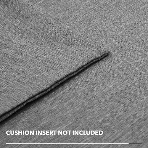 Deconovo Soft Cushion Covers Pillow Covers Faux Linen Pillow Covers with Invisible Zipper for Sofa 18x18 Inch Grey 4 Pcs C...