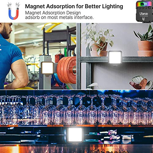 ULANZI VL49 RGB Video Lights, LED Camera Light 360° Full Color Portable Photography Lighting w 3 Cold Shoe, 2000mAh Rechar...