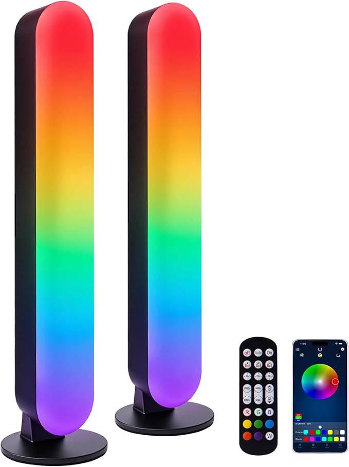 TRIPLE RABBIT RGB Light Bar,Smart LED Light Bar for Room,16 Million Colors,Three Control Modes,Dynamic Music Sync Mode,213...