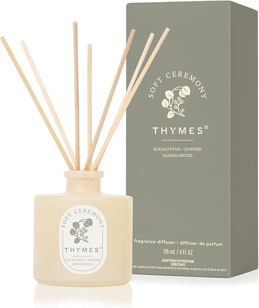 Thymes Petite Oil Reed Diffuser Set – Includes Reeds, Fragrance Oil & Glass Bottle – Luxury Scent Diffusers for Home Decor...
