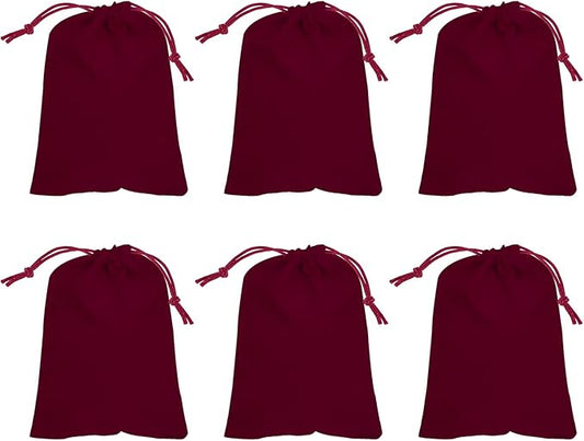 PATIKIL 6 Pcs Velvet Drawstring Bags, 8 x 10 Inch Large Velvet Cloth Jewelry Gift Pouches with Drawstring, Favor Candy Bag...